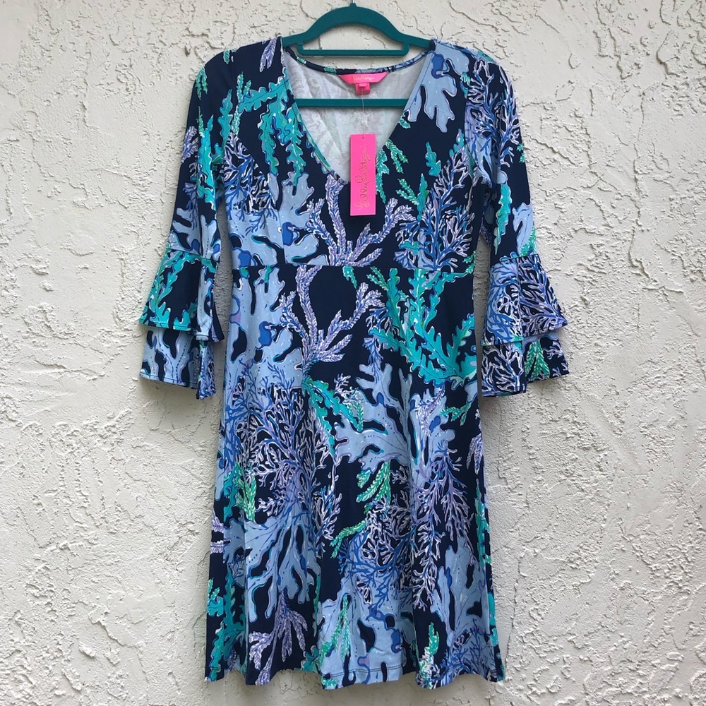 Lilly Pulitzer Deep Indigo Raina Dress Swish Sway